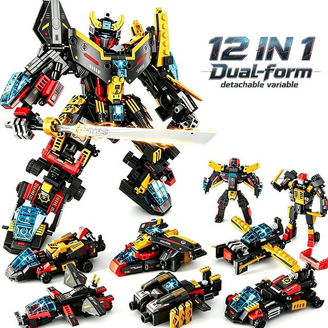 Mech Bausteine Verwandlungsroboter, Actionfigur, ab 6 Jahren - Bild 1