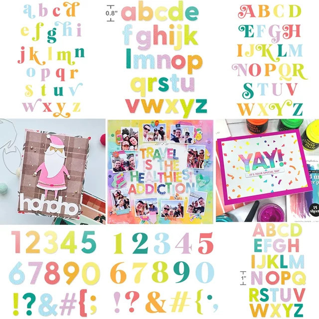 Bold Basic Alphabet und Zahlensymbole Stanzformen für DIY Scrapbooking und Kartenherstellung - Bild 1