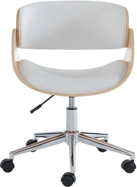 Vente-unique Bürostuhl Jelsa ohne Armlehnen in Weiß mit Rollen für Home-Office und moderne Einrichtung - Bild 1