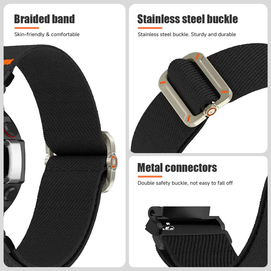 OAKCHARM Uhrenarmband Nylon, Schwarz, Unisex, Amazfit T-REX 3 - Bild 5