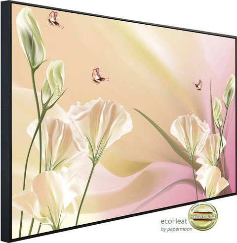 papermoon EcoHeat Infrarotheizung mit Blumenmuster in Bunt und Matt-Effekt mit App-Steuerung und Überhitzungsschutz - Bild 1