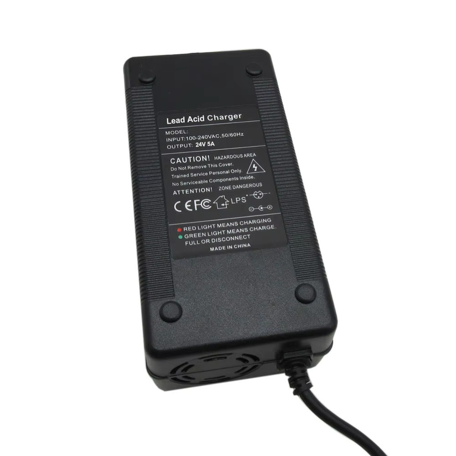 CYGEREEN Blei-Säure-Batterieladegerät für 24V Rollstühle, 150W, 28,8V 5A mit XLRM-Anschluss, Schwarz - Bild 3