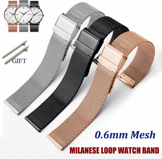 Uhrenarmband Milanaise, Edelstahl, Silber, Unisex - Bild 1