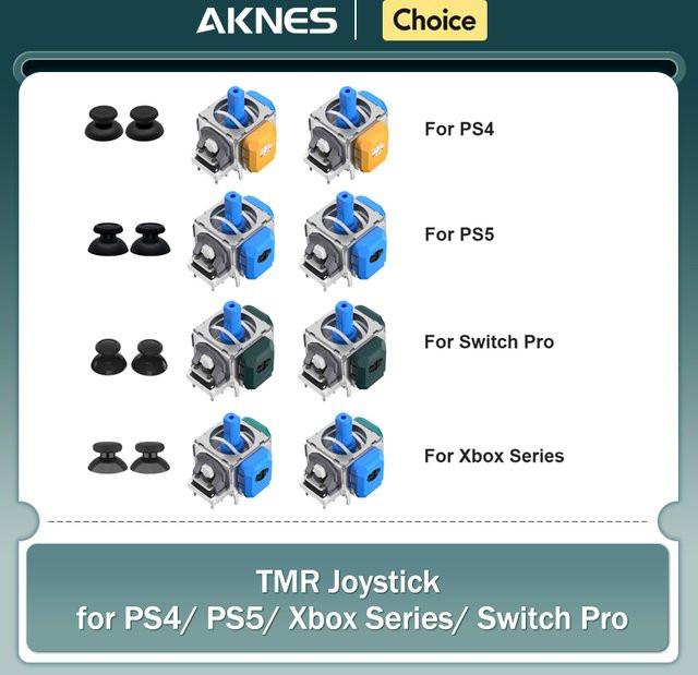 AKENS HALLPI TMR Elektromagnetischer Joystick als Ersatzzubehör für Nintendo Switch Pro, PS4, PS5 und Xbox Series Controller - Bild 1
