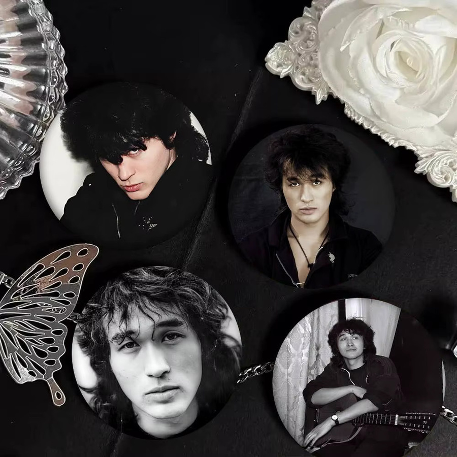 Brosche Viktor Tsoi, Rundes Abzeichen, Unisex - Bild 4