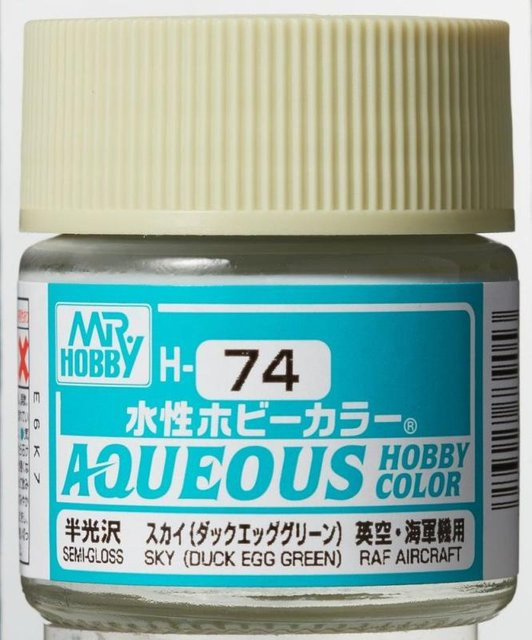 Mr Hobby Aqueous Hobby Colors Sky Duck Egg Green, Grün - Bild 1