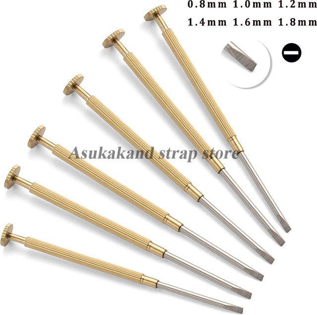 Schlitz Schraubendreher Metall, 0,8-1,8mm, für Uhrenband Reparatur - Bild 1