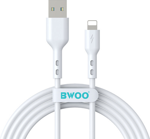 BWOO Daten- und Ladekabel USB-A auf Lightning BO-X172L-2M, 15W, Weiß, Länge: 2 m - Bild 1