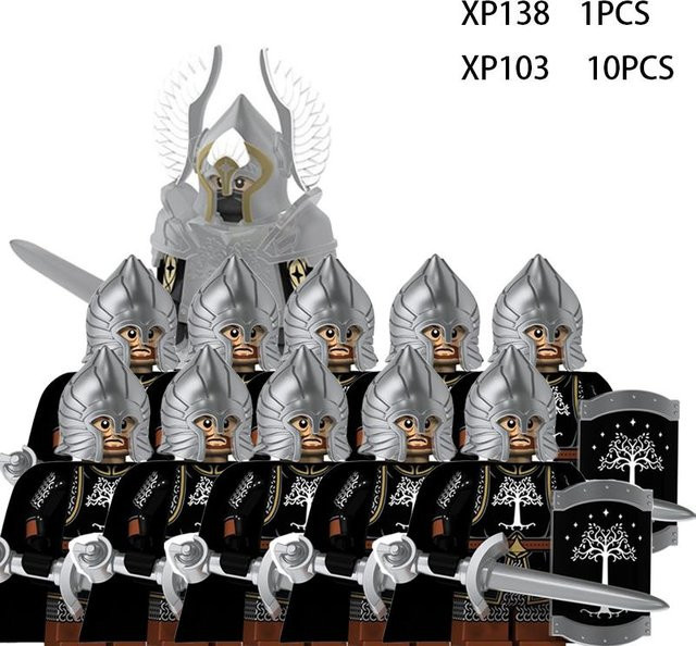 IDAHO Herr der Ringe Mittelalterliche Elfen Rohan-Soldaten, Actionfiguren, ab 6 Jahren - Bild 1