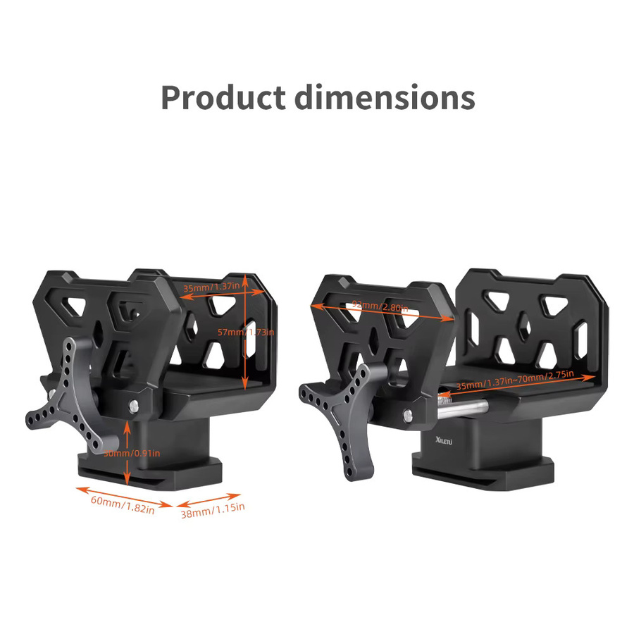COBONE Sattelgewehrklemmen-Adapter aus Aluminium in Schwarz als leichte Stativhalterung für Jagd und Outdoor-Schießhalterungen - Bild 3