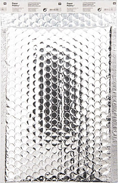 Rico Design Paper Poetry Luftpolstertasche B5 Silber mit selbstklebendem Peel-off-Streifen, Breite: 27,0 cm, Höhe: 20,0 cm - Bild 1