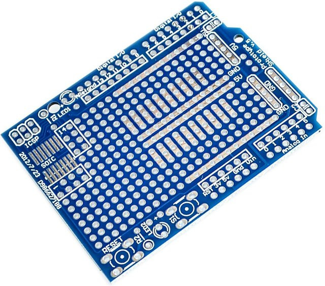 Prototyp Leiterplatte für Arduino Uno R3 Schild in Blau, FR-4 Faser mit 2mm und 2,54mm Abstand für DIY-Projekte - Bild 1