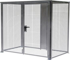 Bauer Südlohn Lagerbox LBM 1500, feuerverzinkt, abschließbar mit Doppelflügeltor, Baukastensystem, B/T/H: 245 x 159,5 x 210 cm - Bild 1
