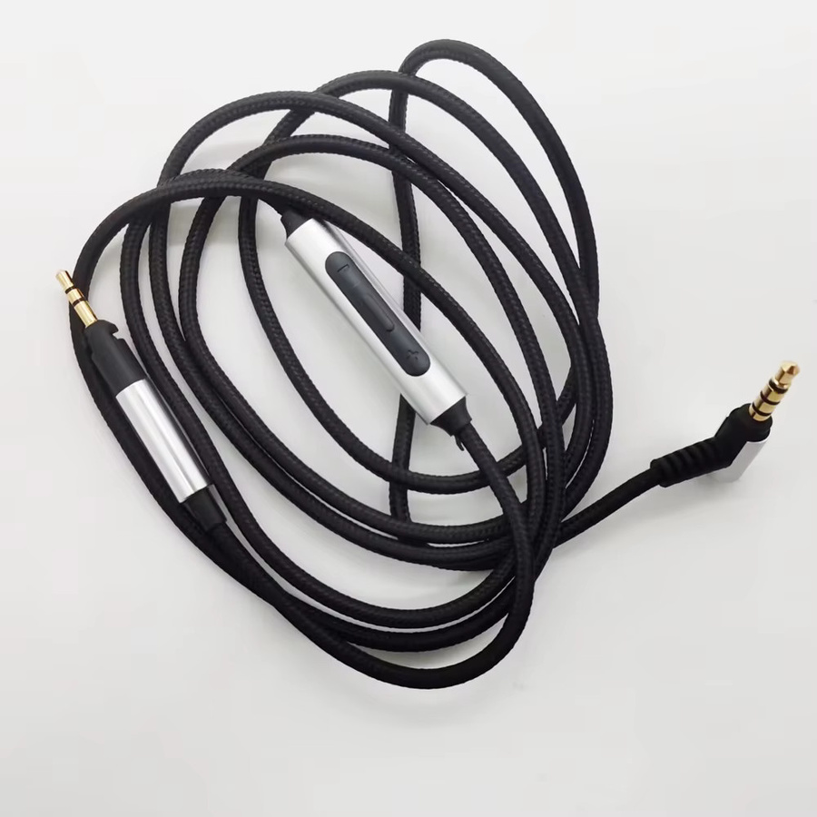 Poyatu Upgrade-Ersatzkabel mit Mikrofonfernbedienung für Sennheiser HD598 HD558 HD518 HD519 HD579 HD 598CS SE SR in Schwarz - Bild 3
