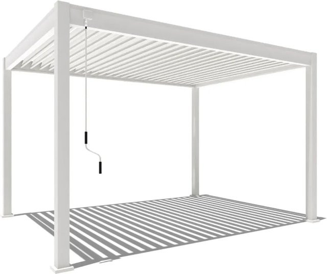 Weide Classic Pavillon Terrassenüberdachung aus Aluminium in Weiß, B/T: 400 x 300 cm - Bild 1