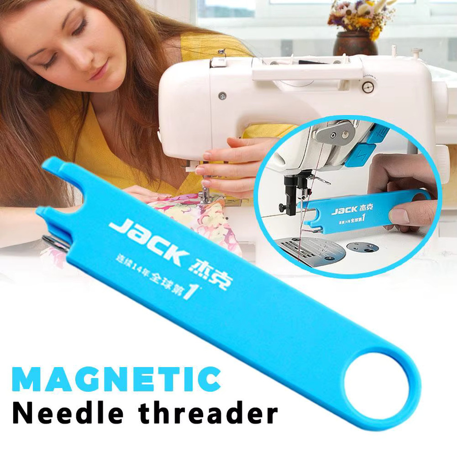 Anti-Prick Threader Magnetisches Ein-Sekunden-Nadelädelwerkzeug der 3. Generation Nählineal-Kit Multifunktionsgerät in Blau - Bild 2