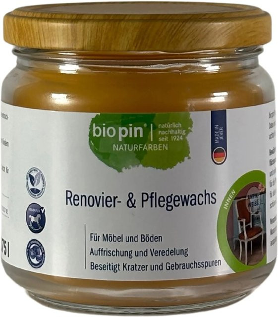 Biopin Renovier- und Pflegewachs Weiß 375 ml - Bild 1