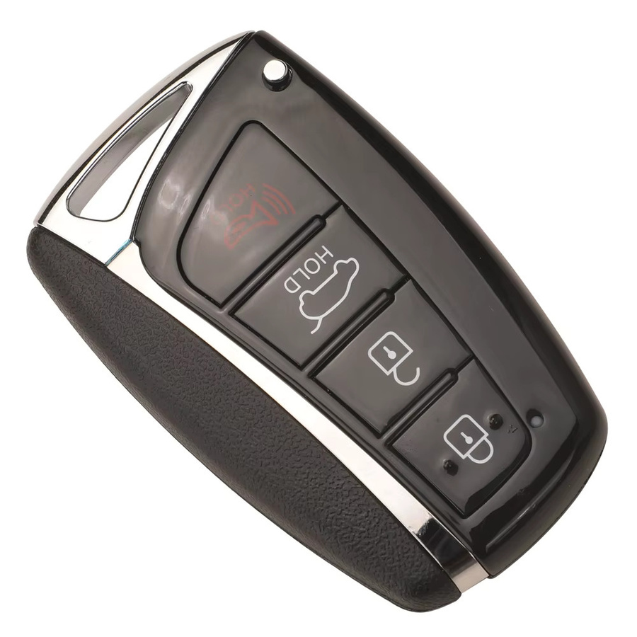 Jingyuqin Smart Card Autoschlüssel Fernbedienung mit 4 Tasten, 315 MHz ID46 für Hyundai Santa Fe 2013–2018 und Genesis, Schwarz - Bild 3