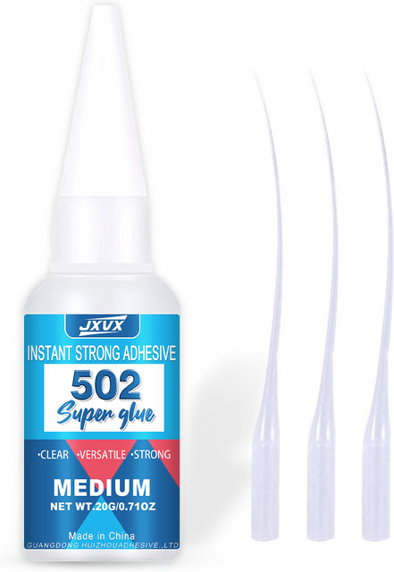 JXVX 502 Superkleber Cyanacrylat für Leder, Gummi, Holz und Metall mit starker Bindung - Bild 1