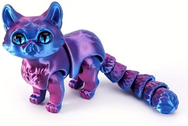 BC Pet Supplies Gelenkige 3D Gedruckte Katze, Fidget Dekoration, 12cm - Bild 1