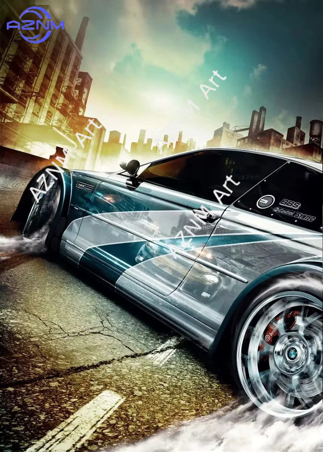 Rastar Kunstposter Need for Speed Vintage Rennwagen-Rallye als Leinwanddruck in Mehrfarbig - Bild 2