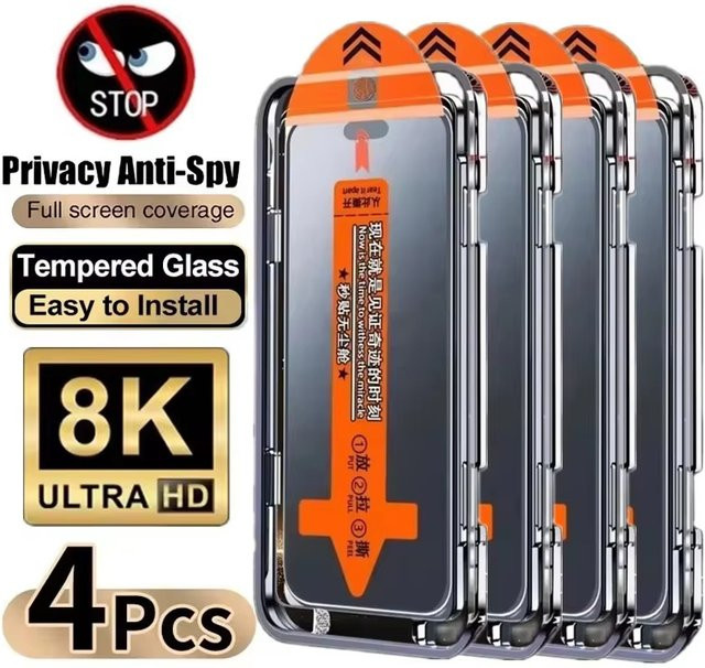 Anti-Spionage Panzerglas Displayschutz für Xiaomi 14T Pro 14T 13T 15T Pro 15 14 transparent - Bild 1