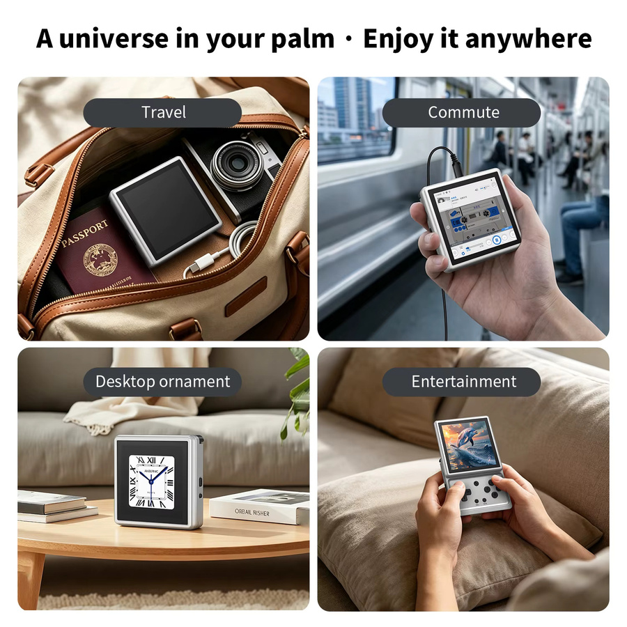 Anbernic RG Rotate Flip Tragbare Retro-Handheld-Konsole in Silber mit drehbarem Touch-IPS-Display, Hall-Joysticks und Android-Emulator - Bild 5