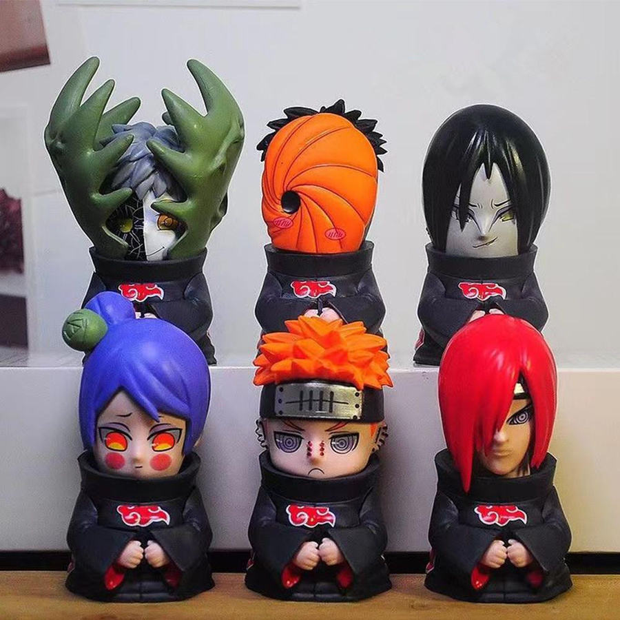 Yiran toy 1 Naruto Actionfiguren Q Version Akatsuki Itachi Pain Obito 6-teiliges Set - Bild 3