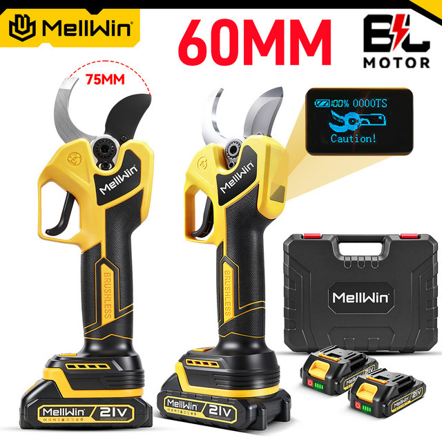 MELLWIN Bürstenlose elektrische Astschere 60mm mit 3000W für Makita LXT 18V Akku in Gelb - Bild 1