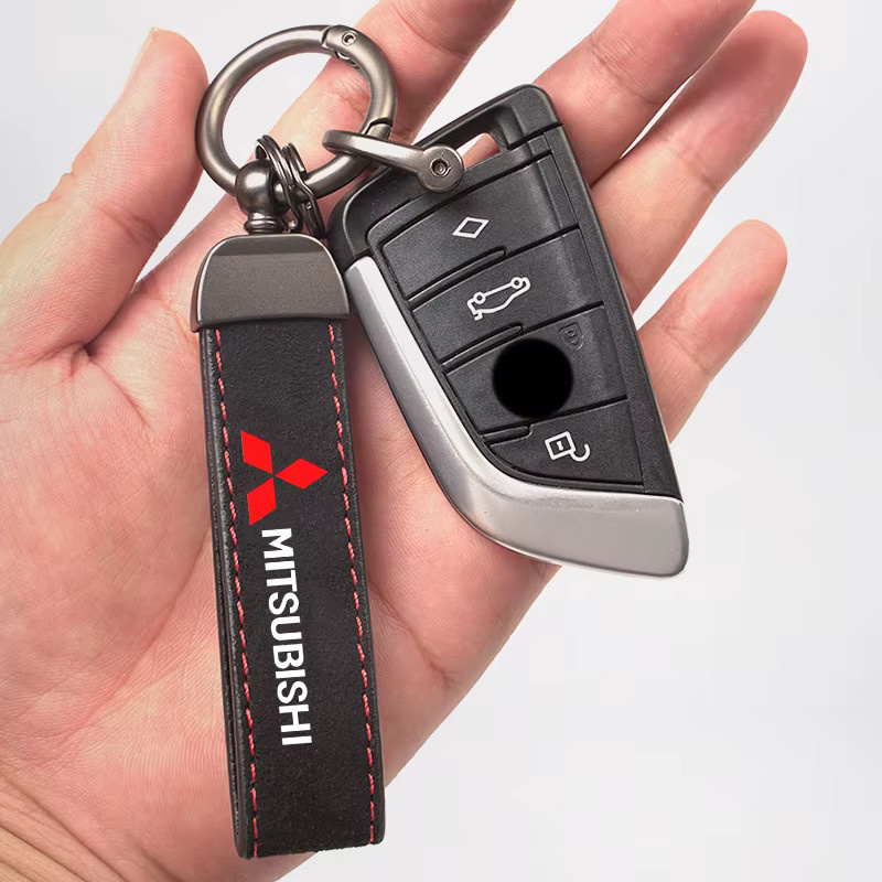 Mitsubishi Schlüsselanhänger, Leder, Metallanhänger - Bild 3
