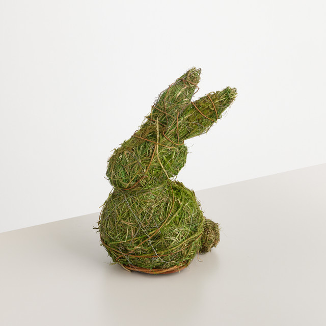 BLUME2000 Osterdeko Hase sitzend in Grün für den Tisch - Bild 1