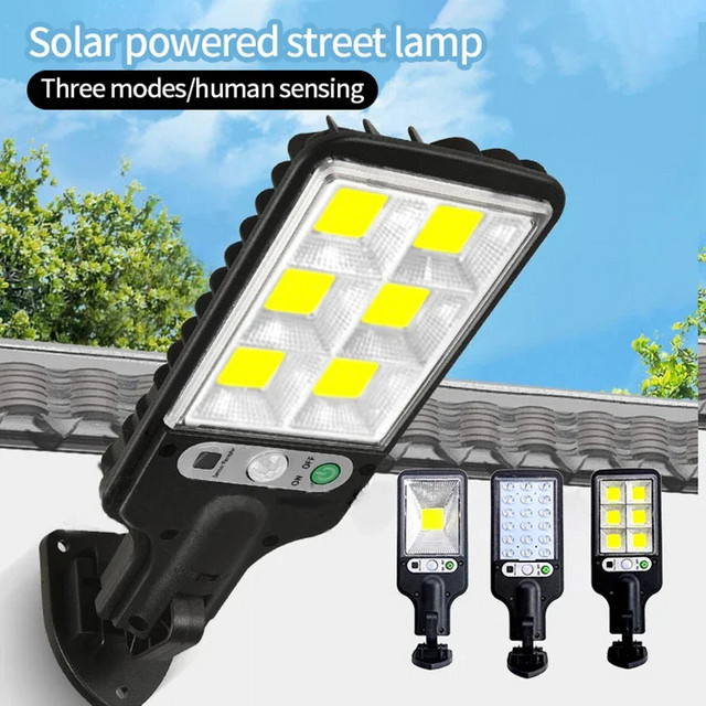 ESMARTER Solar LED Außenwandleuchte mit Bewegungssensor in Schwarz für Garten und Terrasse - Bild 1