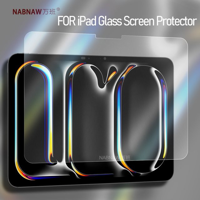 NABNAW Full HD Panzerglasfolie Displayschutz transparent für iPad Pro, iPad Air und iPad Mini - Bild 1