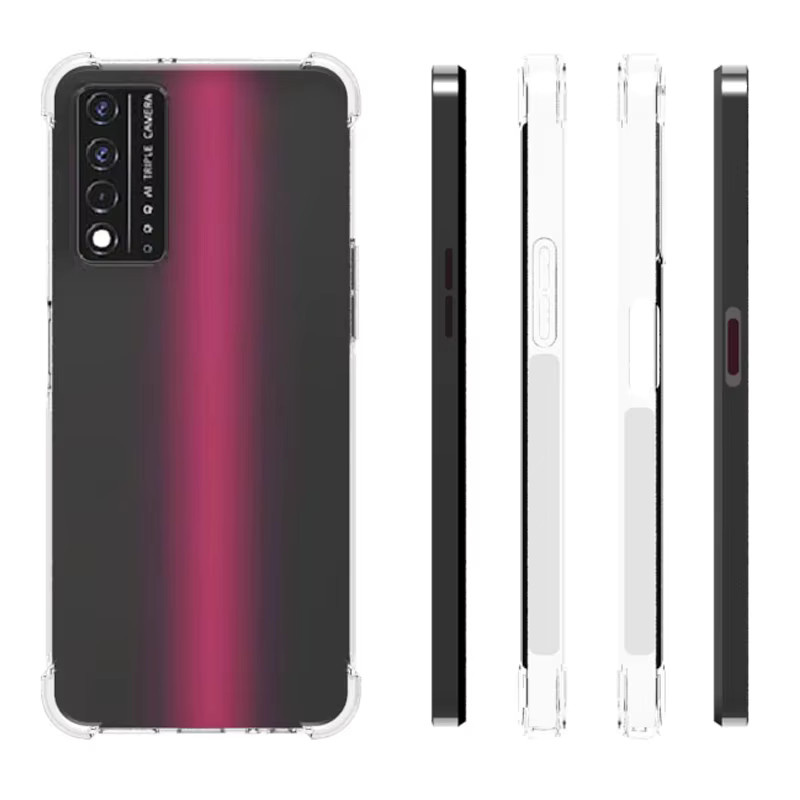 EUCAGR Silikon Schutzhülle mit Airbag-Funktion für T-Mobile Revvl V Plus 5G, Transparent - Bild 5