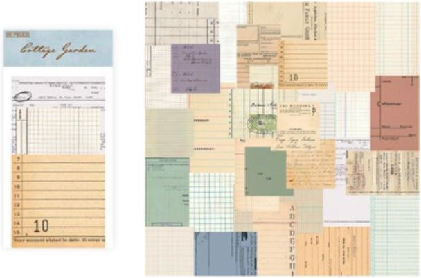 60 Stück Vintage Floral Scrapbooking Papier Set mit romantischem Retro Muster in Multicolour für Tagebuch und Journal - Bild 1