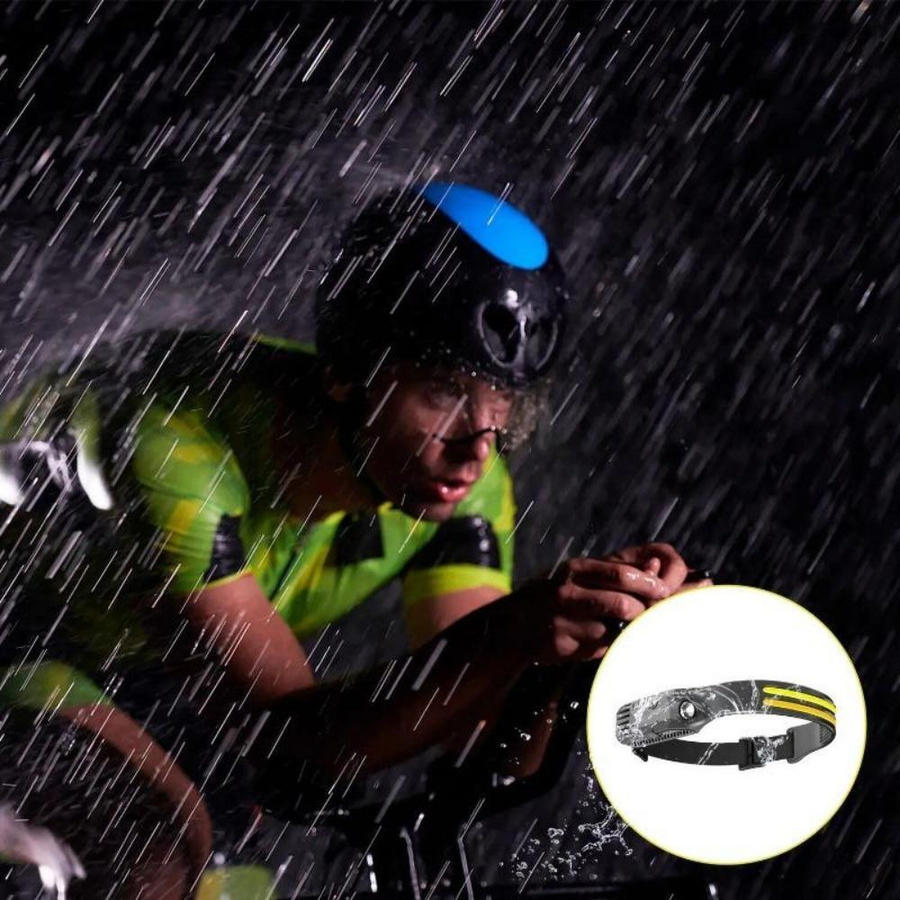 YWZT Outdoor LED Stirnlampe mit COB-LED und 1500mAh Akku, USB wiederaufladbare Induktions-Stirnleuchte für Camping und Angeln - Bild 10