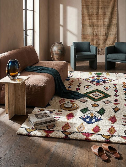 Wollteppich Berber von Kadima Design in Multicolor mit Berber-Symbolzeichnung, B/T: 160 x 230 cm - Bild 1