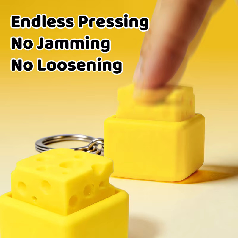 hairun Kawaii Käse-Tastatur Fidget-Spielzeug Schlüsselanhänger, mechanischer Schalter, ASMR Click - Bild 2