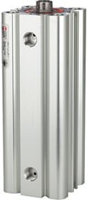 Riegler Kompaktzylinder LINER doppeltwirkend in Silber, Kolben-Durchmesser: 63 mm, Hub: 20 mm, Anschluss: G 1/8 - Bild 1