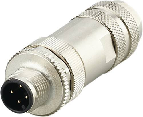 ifm Electronic E12261 Sensor-Aktor-Steckverbinder, unkonfektioniertes Steckelement, gerade, 4 Polzahl, silber - Bild 1