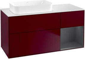 V&B Waschtischunterschrank Finion in Matt Blau mit Regalfach B: 120 cm, T: 60 cm - Bild 1