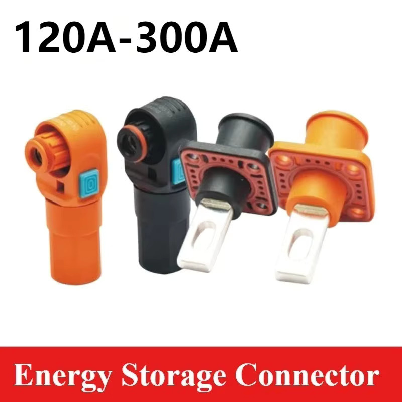 DIVEDEER Energiespeicher-Steckverbinder 120A Hochstrom-Durchgangskabel für Lithium-Batterien in Orange - Bild 2