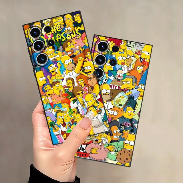 Die Simpsons Cartoon Weiche Handyhülle für Samsung Galaxy S26 S25 S24 S23 S20 S10 S9 Note 20 Ultra Plus in Multicolour - Bild 1