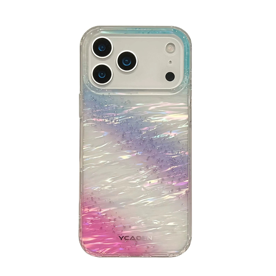 Glitzernde iPhone Hülle mit Sternenhimmel-Muster in Purple und Multicolour für Apple iPhone 17, 16, 15, 14, 13, 12 Pro Max Plus - Bild 4