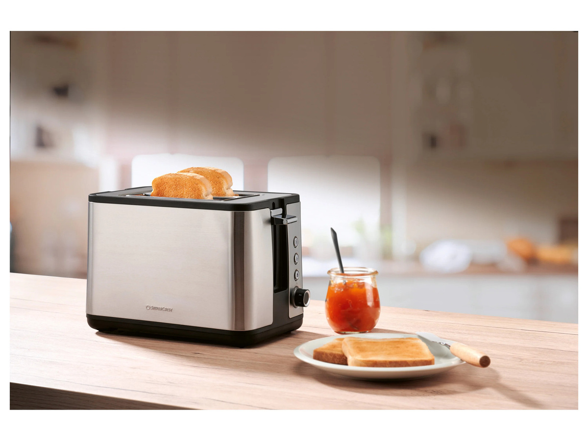 SILVERCREST Doppelschlitz-Toaster STE 850 F1 in Silber mit Edelstahlgehäuse und Automatik-Abschaltfunktion - Bild 3