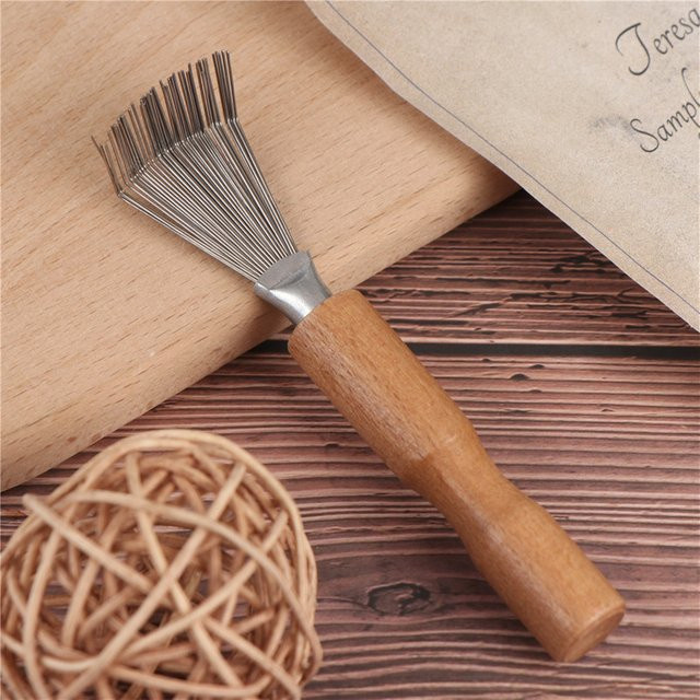 Haarpinsel Reiniger mit Holzgriff, Unisex - Bild 1