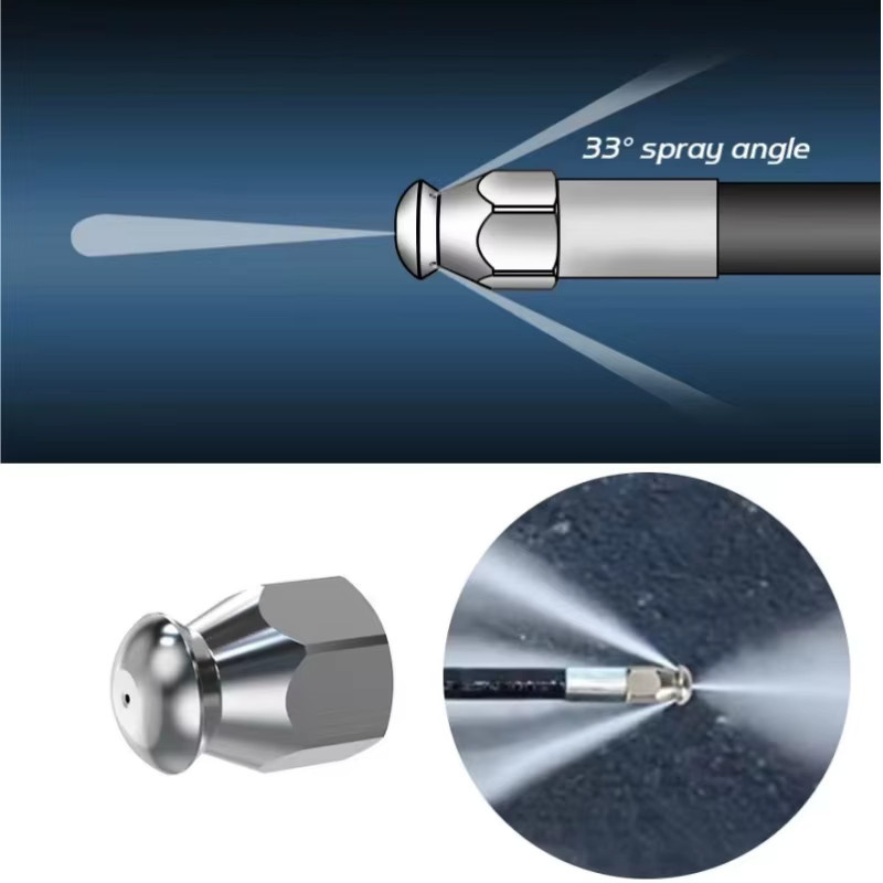 MUZHAN Hochdruck-Reinigungsschlauch für Kanalisation und Rohrreinigung, kompatibel mit Karcher K2 K3 K4 K5 K6 K7, Farbe: Schwarz - Bild 4