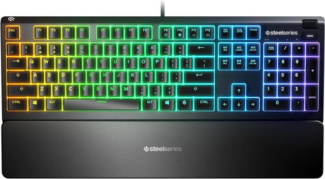 SteelSeries Apex 3 Gaming-Tastatur Schwarz QWERTZ Membrane USB-Anschluss - Bild 1