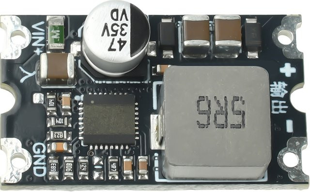 Hocheffizientes DC-DC-Abwärtswandlermodul 6–35 V auf 5 V/12 V mit 8 A und zwei Spannungsausgängen in Schwarz für industrielle Elektronik - Bild 1