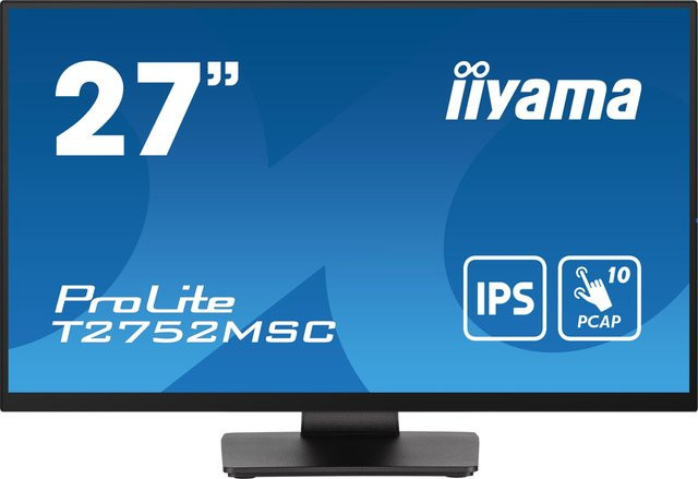 Iiyama ProLite T2752MSC-B1 Touchscreen Monitor 68,6 cm Full HD LED Schwarz mit HDMI, DisplayPort und USB - Bild 1